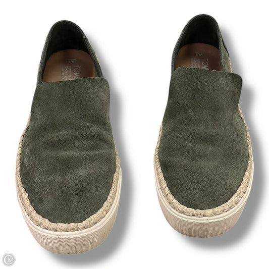 Shoes Flats By Toms In Green, Size: 9