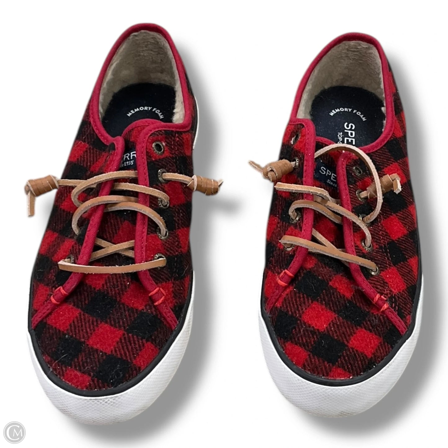 Shoes Flats By Sperry In Plaid Pattern, Size: 7.5