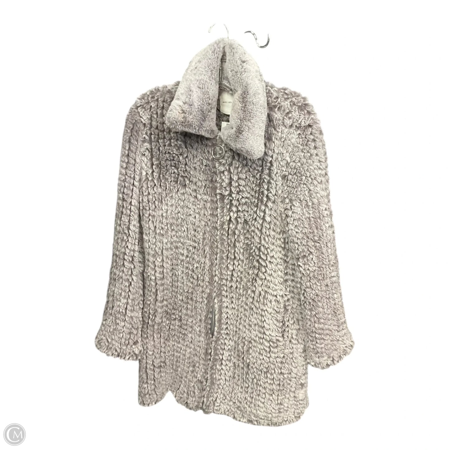 Coat Faux Fur & Sherpa By Avec Les Filles In Grey, Size: S