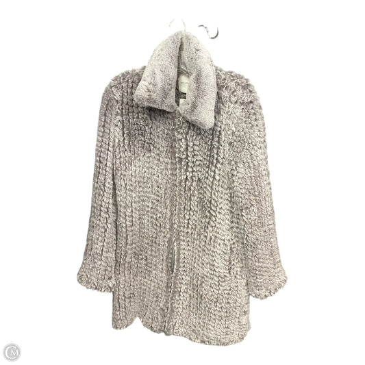 Coat Faux Fur & Sherpa By Avec Les Filles In Grey, Size: S