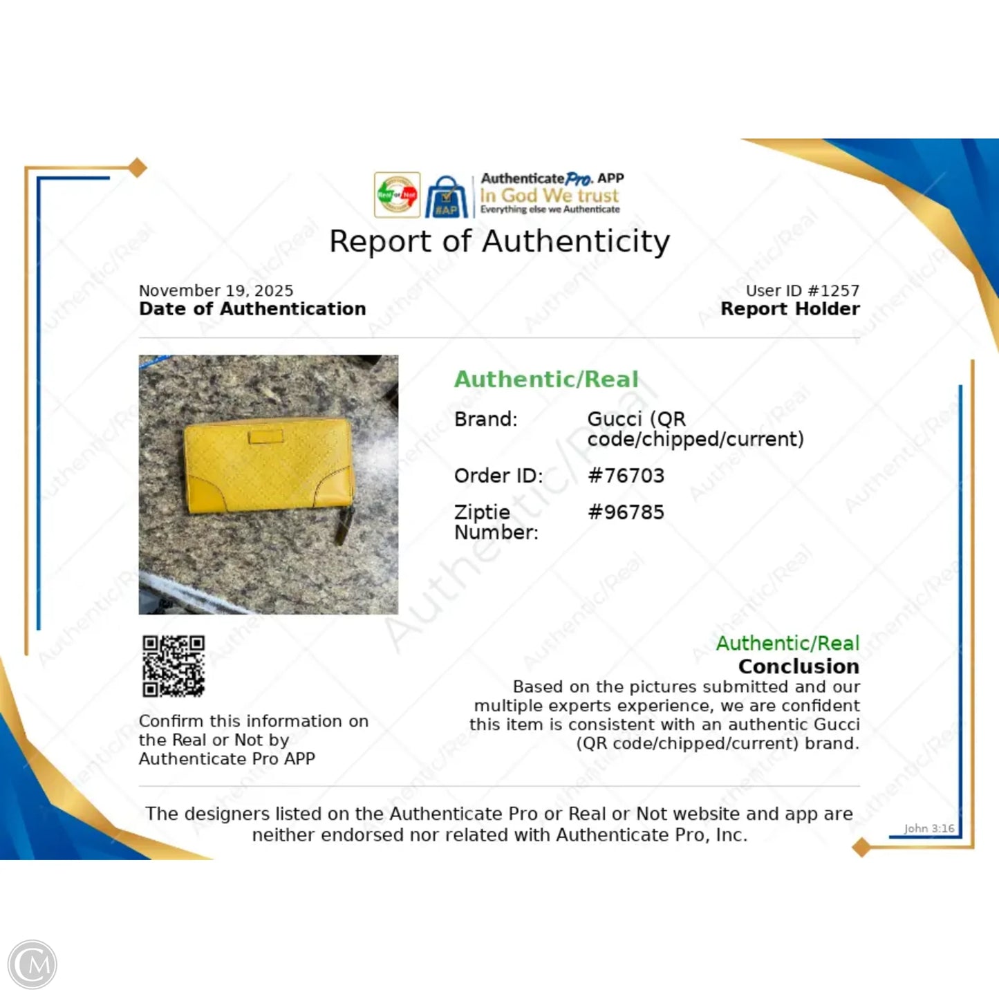 Wallet Luxury Designer By Gucci, Size: Medium