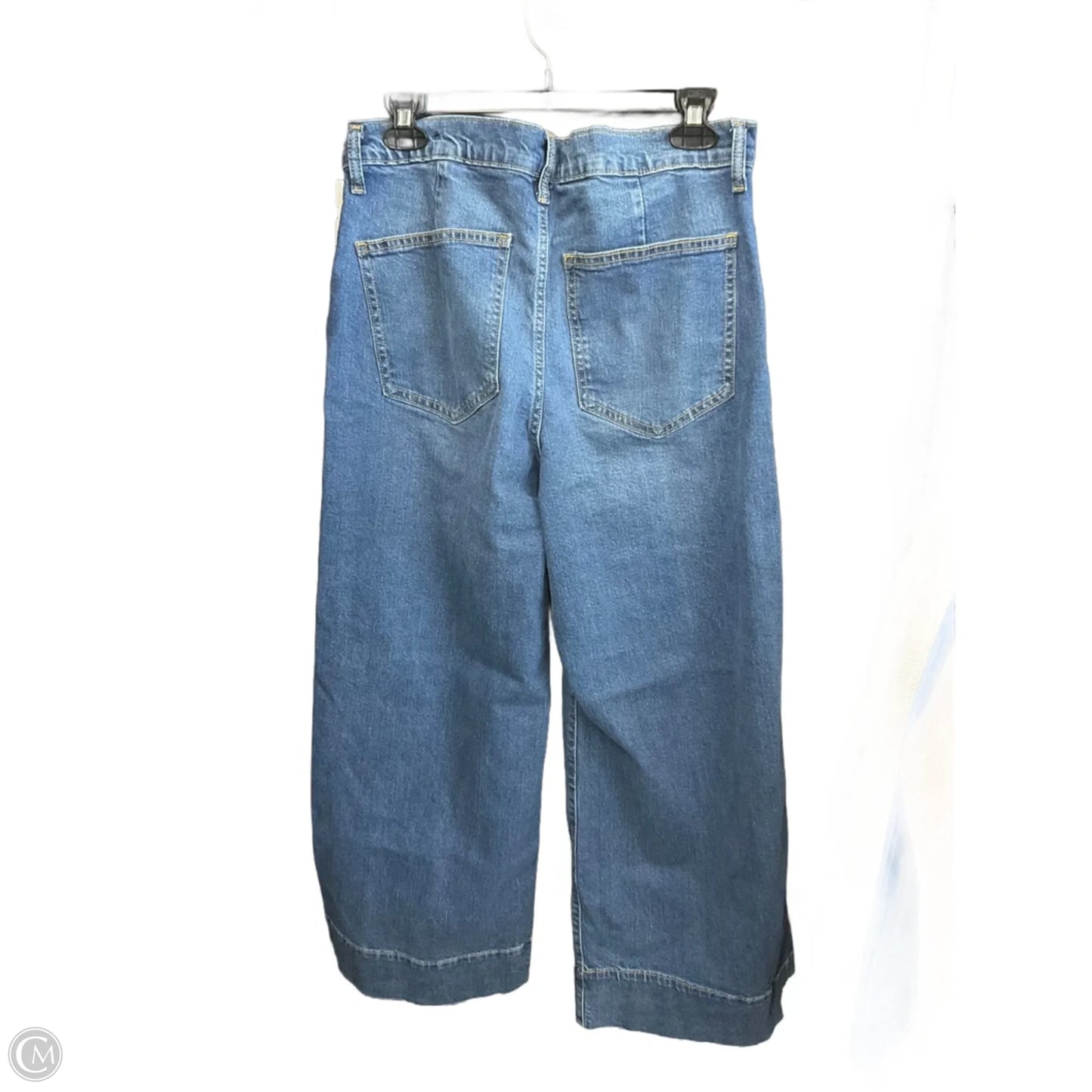 Jeans Wide Leg By Gap In Blue Denim, Size: 12