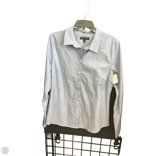 Blouse Long Sleeve By Banana Republic In Purple, Size: Xl