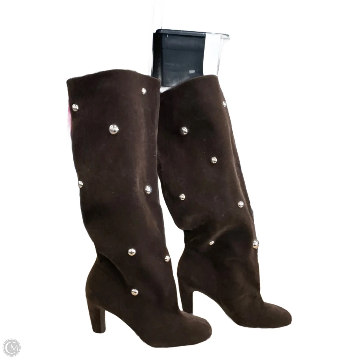 Boots Mid-calf Heels By Zara In Brown, Size: 9