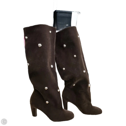 Boots Mid-calf Heels By Zara In Brown, Size: 9