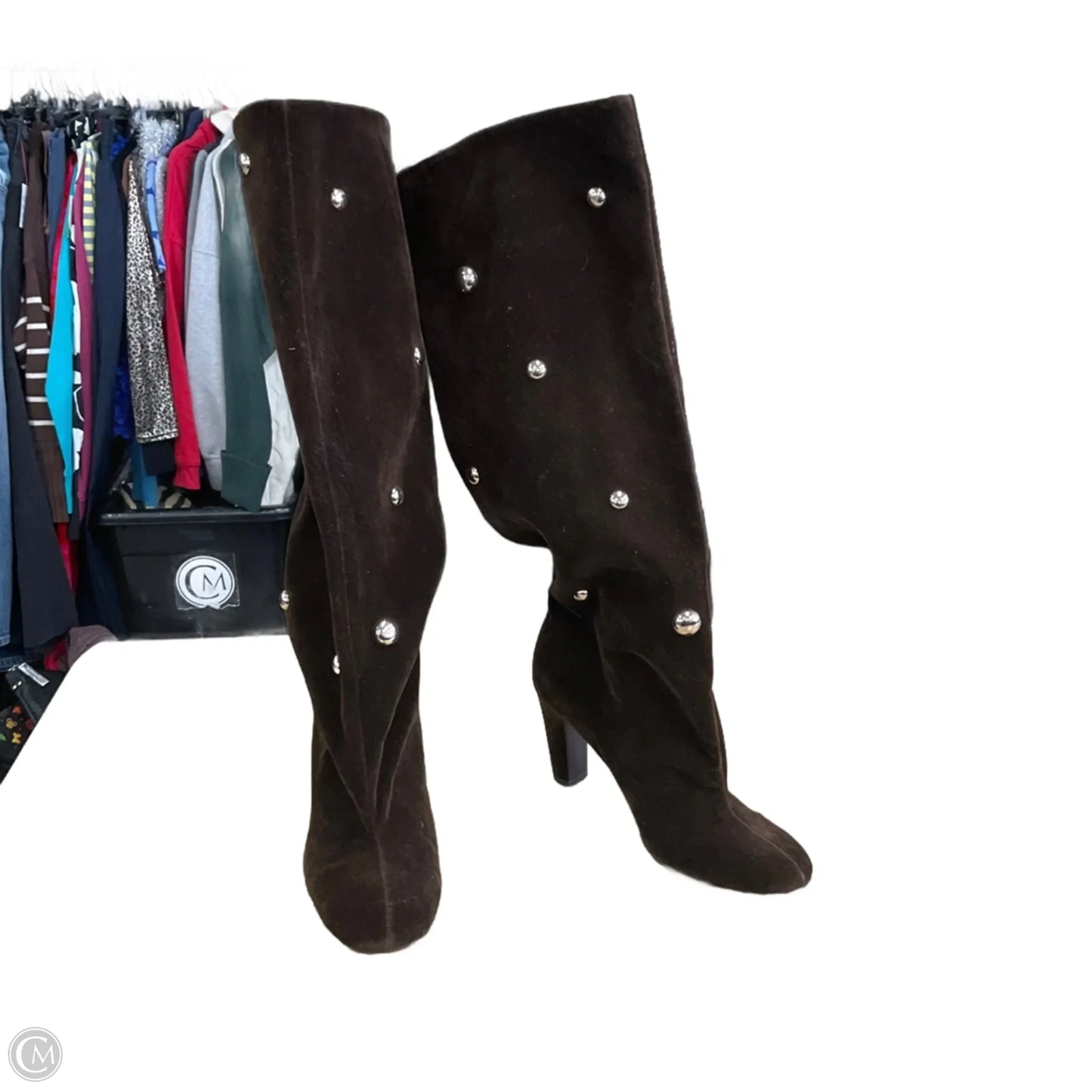 Boots Mid-calf Heels By Zara In Brown, Size: 9