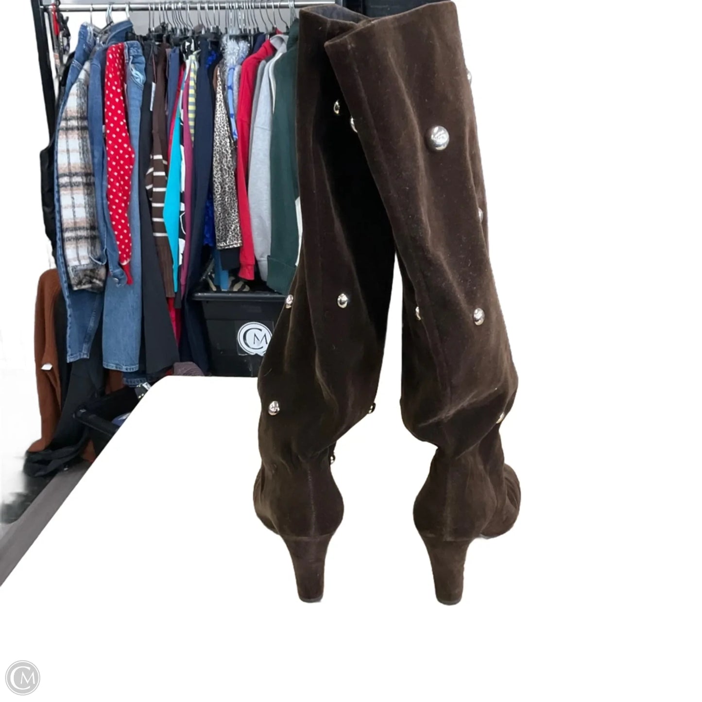 Boots Mid-calf Heels By Zara In Brown, Size: 9