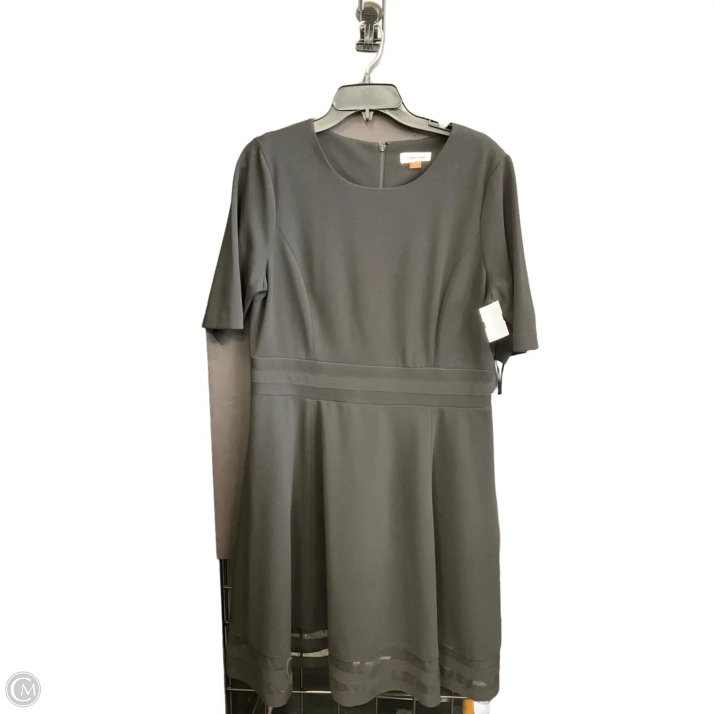 Dress Casual Midi By Calvin Klein In Black, Size: Xl