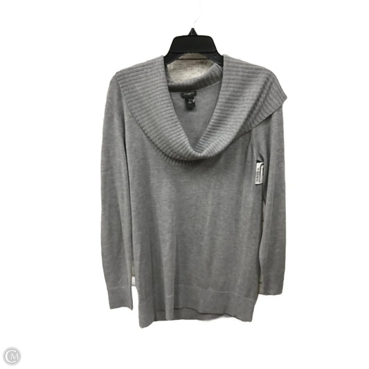 Top Long Sleeve Basic By Ann Taylor In Grey, Size: M