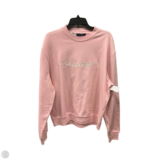 Top Long Sleeve Luxury Designer By Louis Vuitton In Pink, Size: L