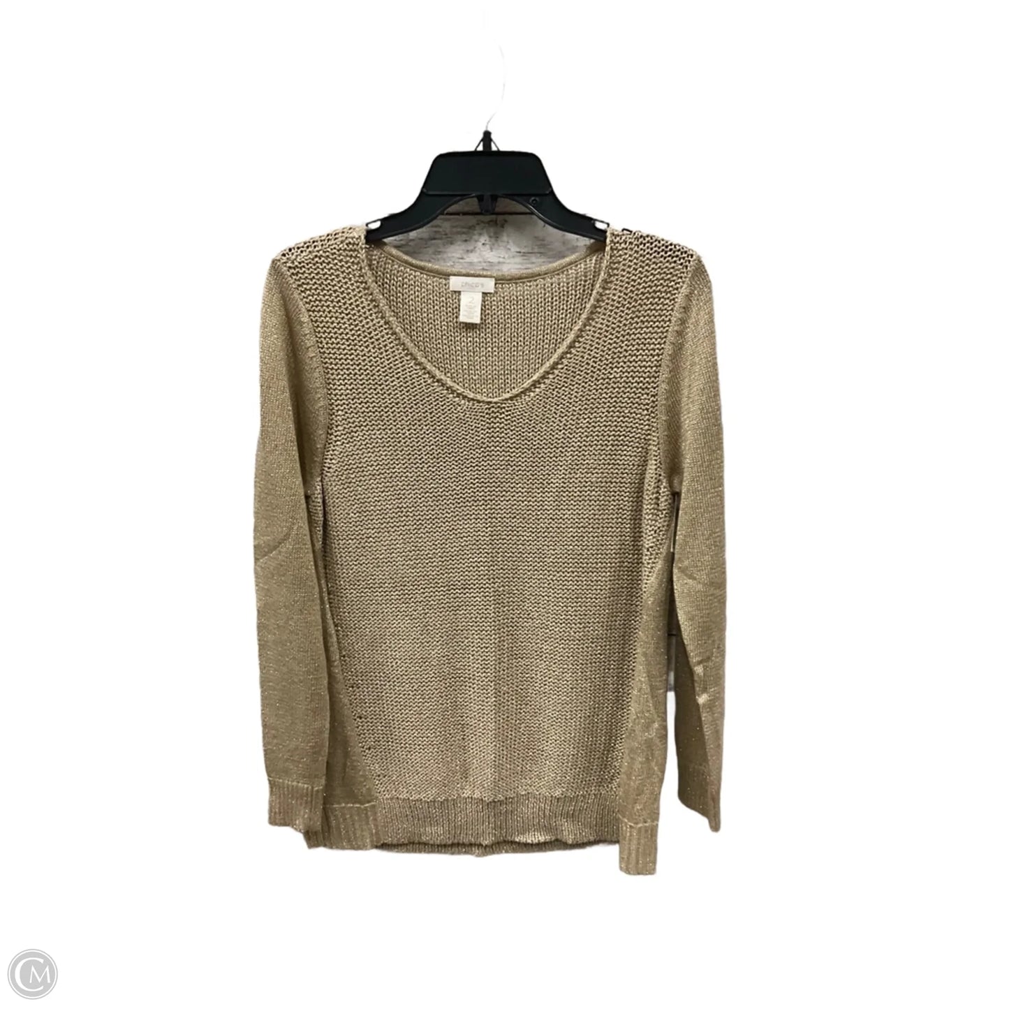 Top Long Sleeve By Chicos In Gold, Size: L
