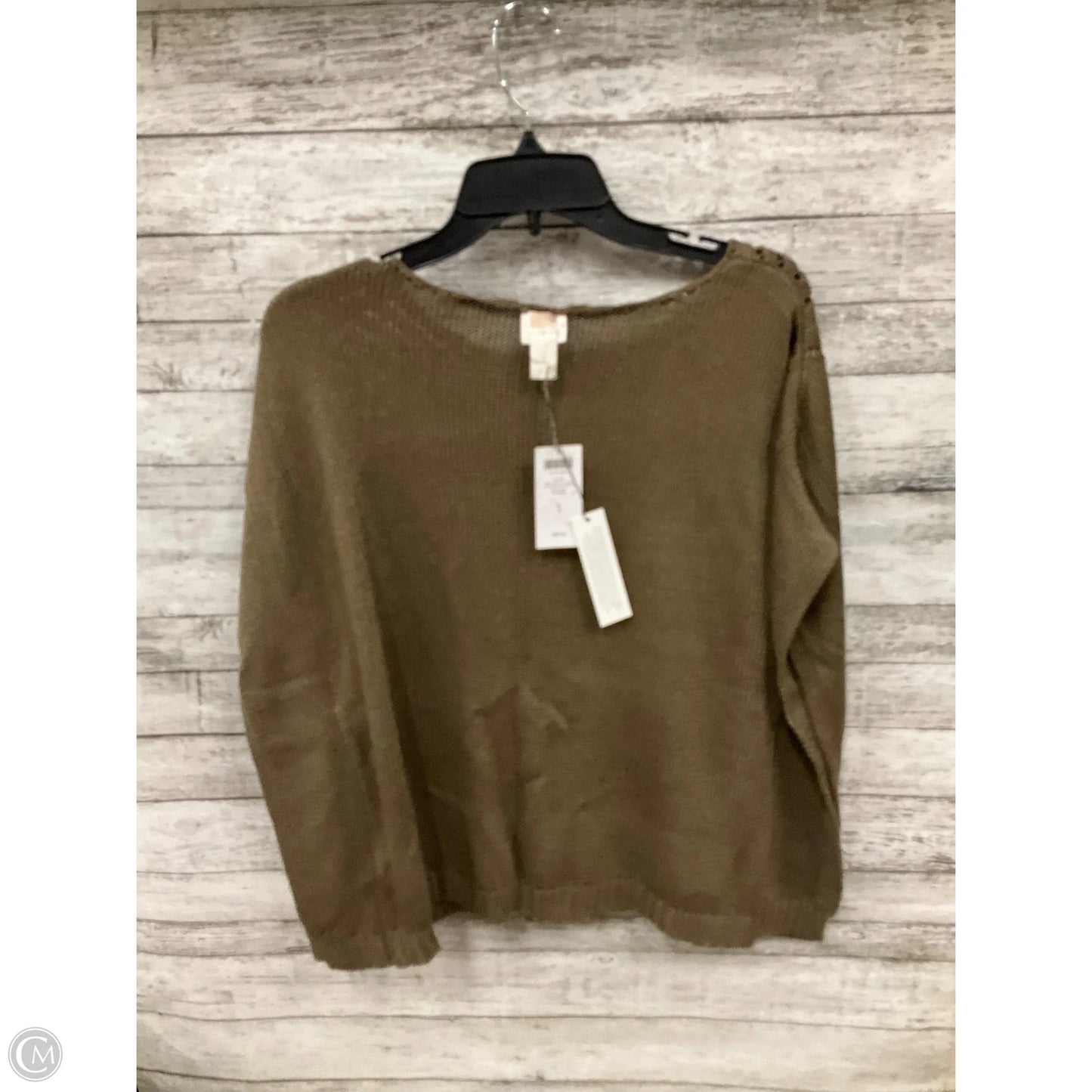 Sweater Short Sleeve By Chicos In Brown, Size: M