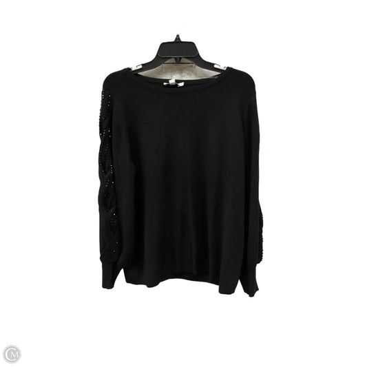 Top Long Sleeve By Chicos In Black, Size: L