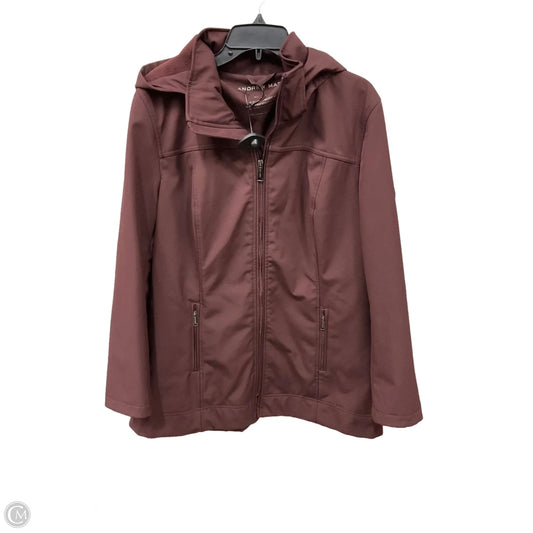 Jacket Windbreaker By Andrew Marc In Maroon, Size: Xl