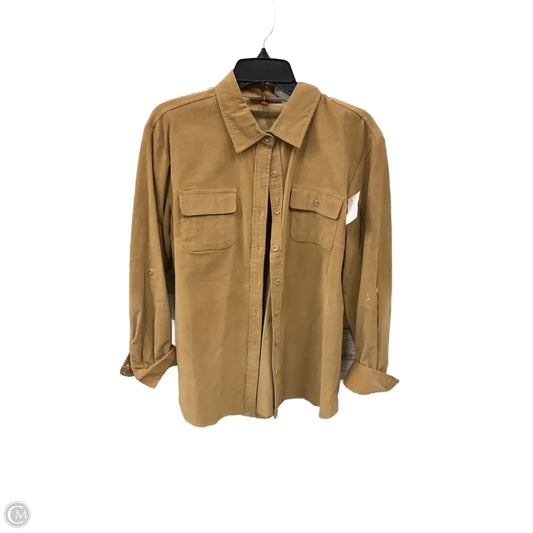 Jacket Shirt By Mac Duggal In Tan, Size: Xl