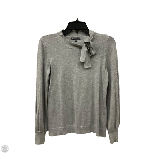 Top Long Sleeve Basic By Adrianna Papell In Grey, Size: S