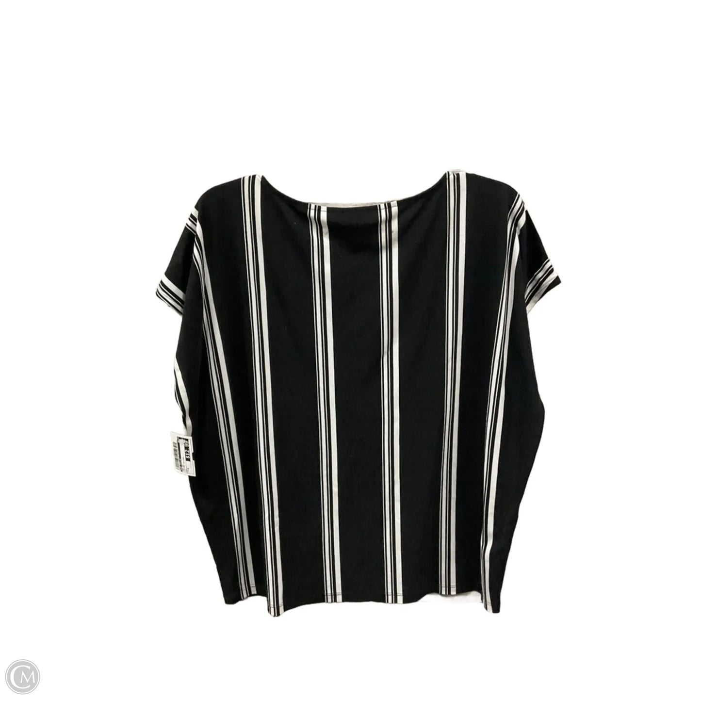 Top Short Sleeve By Ann Taylor In Striped Pattern, Size: M