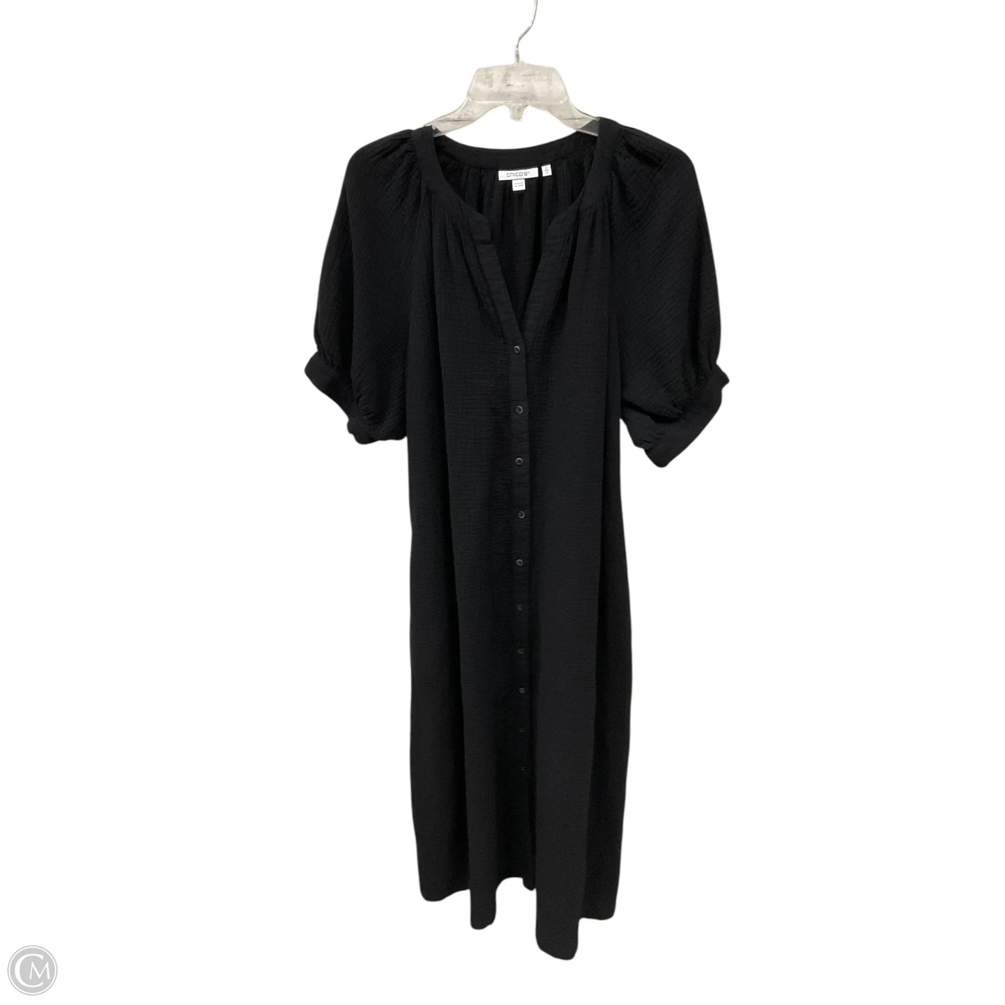 Dress Casual Maxi By Chicos In Black, Size: Xl