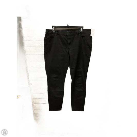 Pants Cropped By White House Black Market In Black Denim, Size: 14