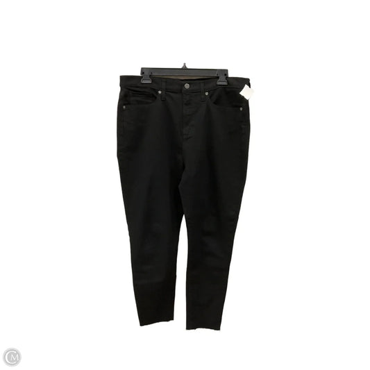 Jeans Skinny By Banana Republic In Black Denim, Size: 10