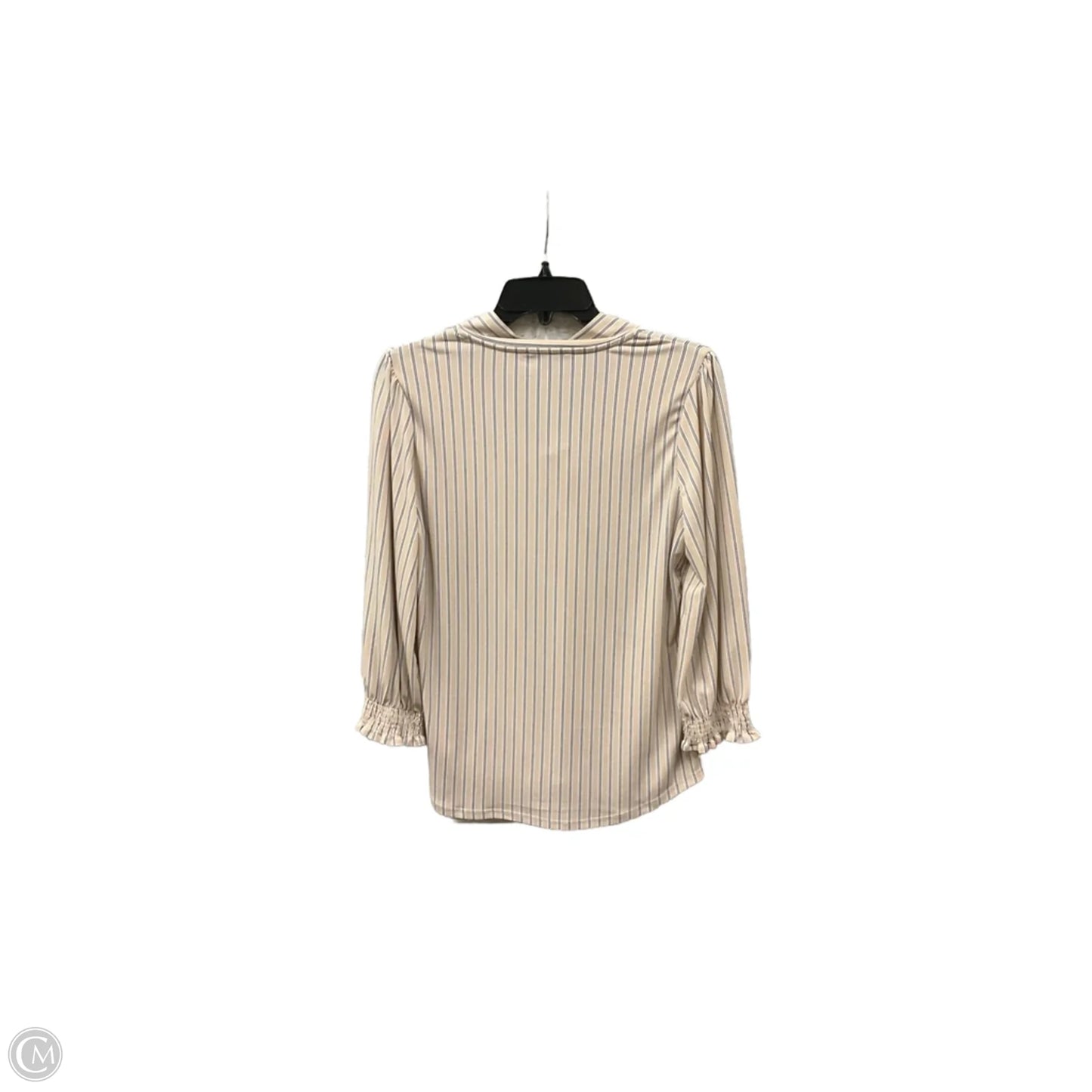 Top Long Sleeve By Adrianna Papell In Striped Pattern, Size: S