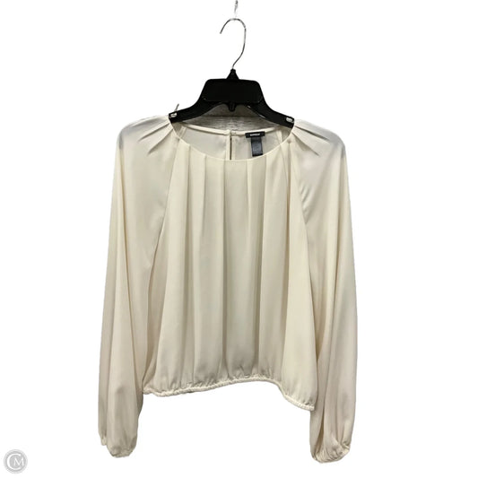 Top Long Sleeve Basic By Express In Cream, Size: L