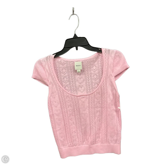 Top Short Sleeve Basic By Maeve In Pink, Size: S