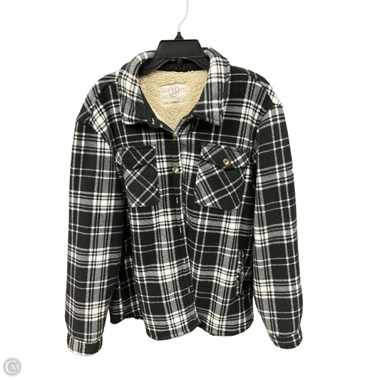 Jacket Shirt By Sage In Plaid Pattern, Size: Xxl