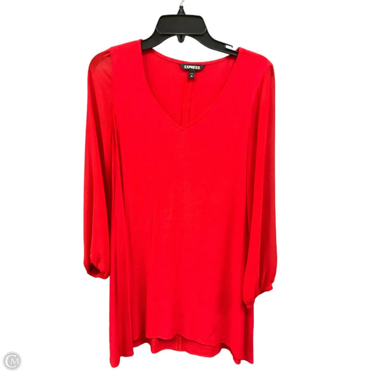 Dress Casual Midi By Express In Red, Size: Xs