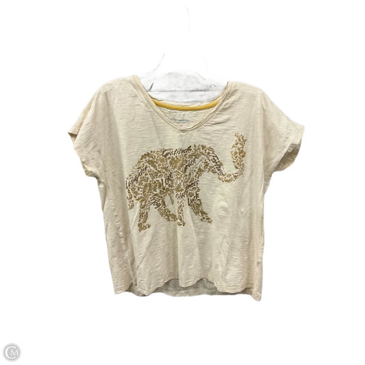 Top Short Sleeve Basic By Soft Surroundings In Cream, Size: Lp