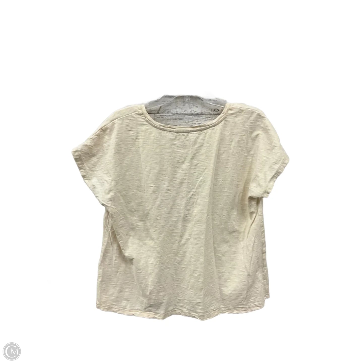 Top Short Sleeve Basic By Soft Surroundings In Cream, Size: Lp