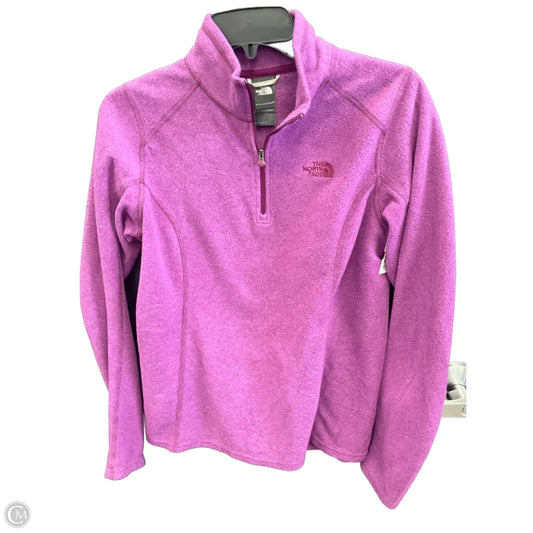 Athletic Top Long Sleeve Collar By The North Face In Purple, Size: Sp