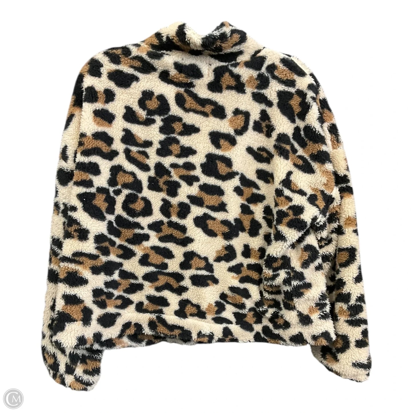 Jacket Faux Fur & Sherpa By Clothes Mentor In Animal Print, Size: L