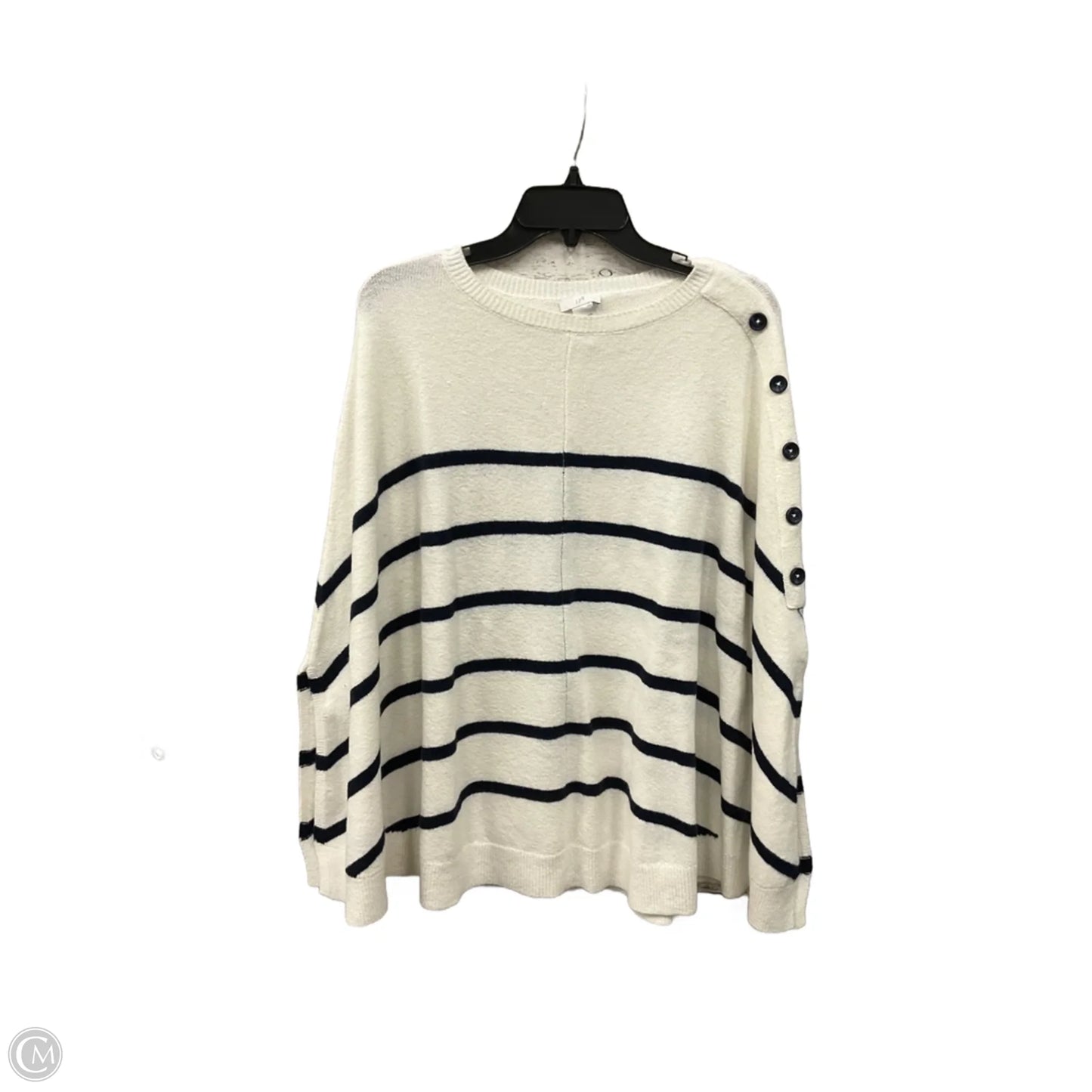 Poncho By J. Jill In Striped Pattern, Size: Osfm