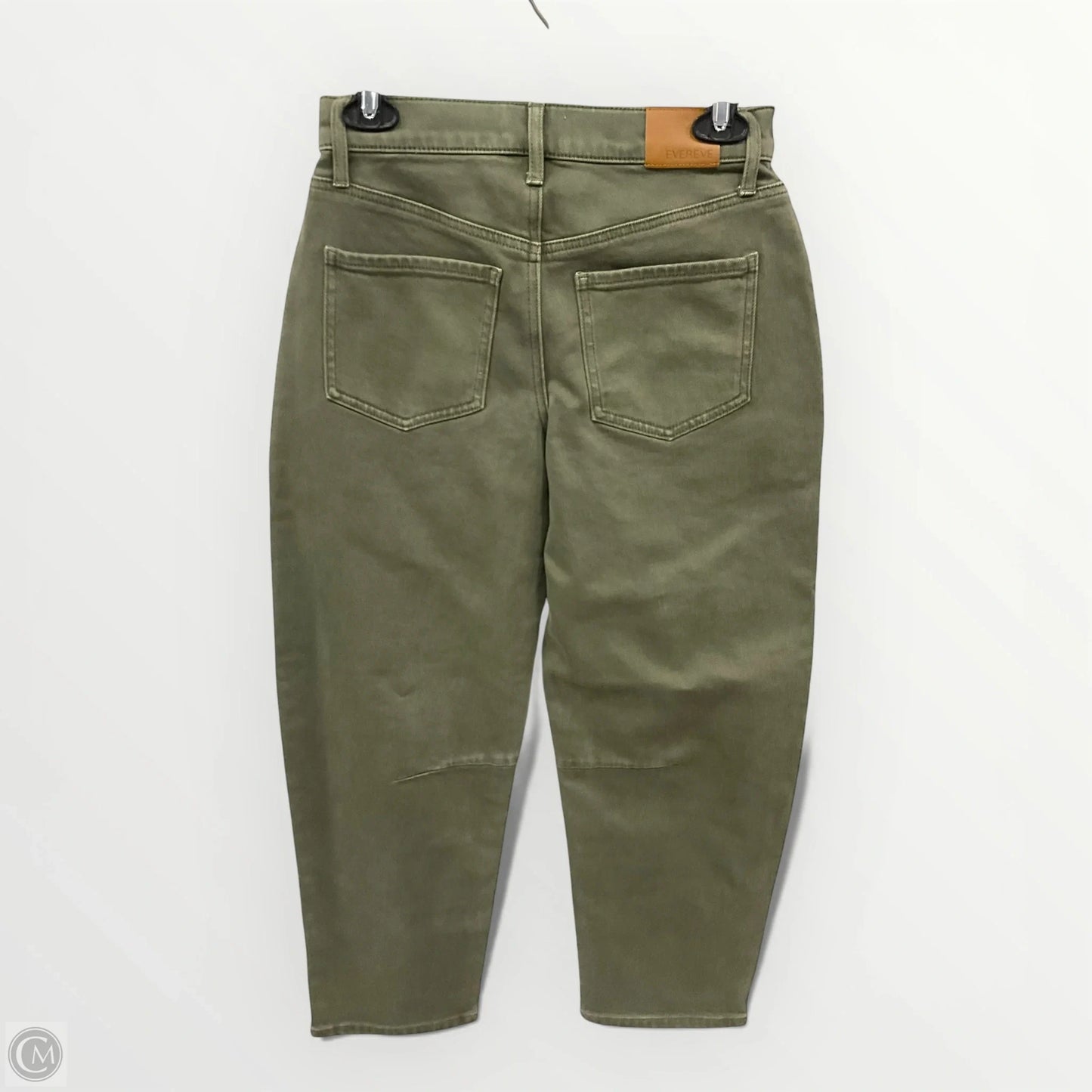 Jeans Straight By Evereve In Green Denim, Size: 2