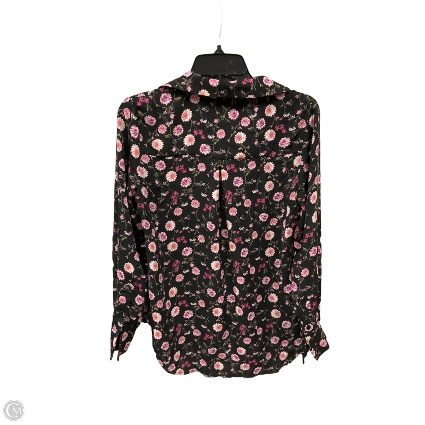 Blouse Long Sleeve By Tahari In Floral Print, Size: Xs