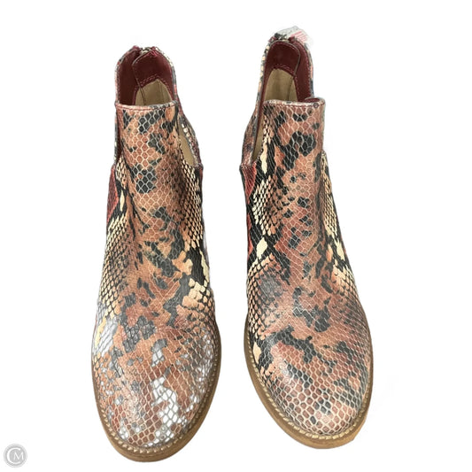 Boots Ankle Heels By Blondo In Snakeskin Print, Size: 8