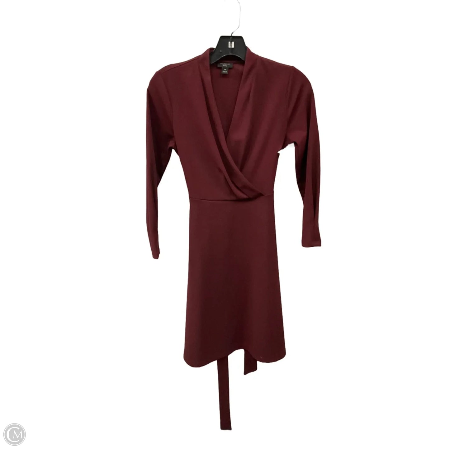 Dress Casual Midi By Ann Taylor In Maroon, Size: Xsp