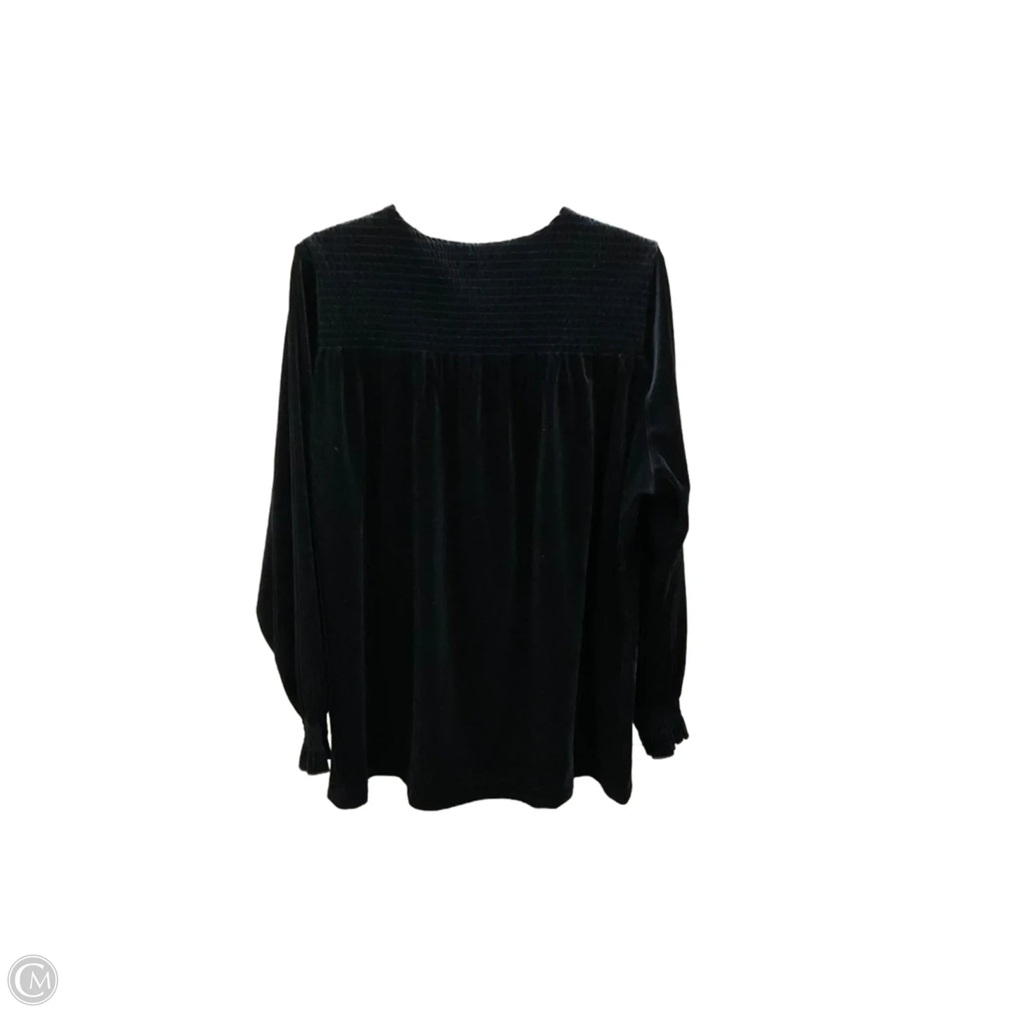 Top Long Sleeve By Cj Banks In Navy, Size: 1x