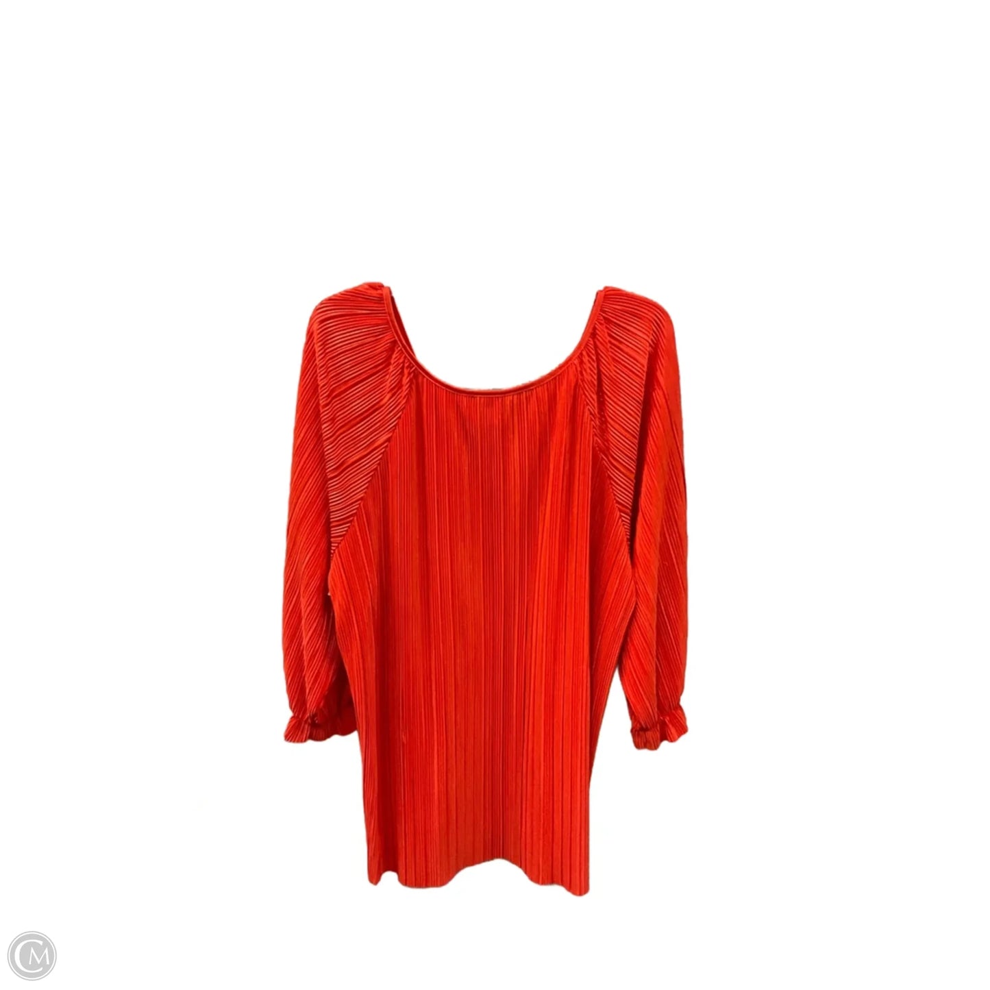 Top Long Sleeve Basic By Cato In Orange, Size: Xl