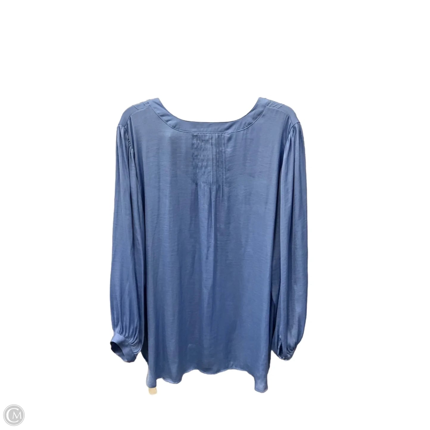Top Long Sleeve Basic By Nine West Apparel In Blue, Size: 2x