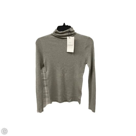 Top Long Sleeve Basic By Zara In Grey, Size: S