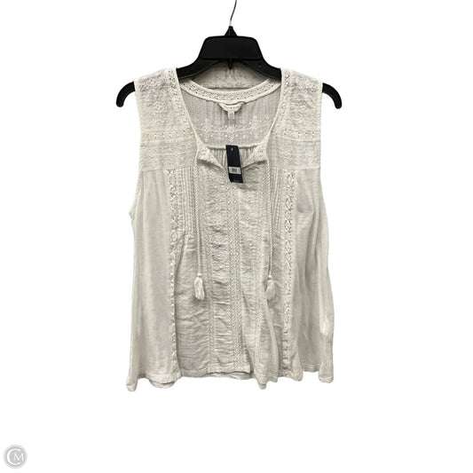 Top Sleeveless Basic By Lucky Brand In White, Size: L