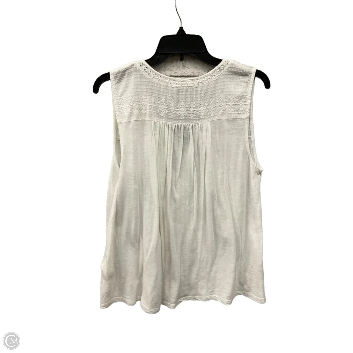 Top Sleeveless Basic By Lucky Brand In White, Size: L