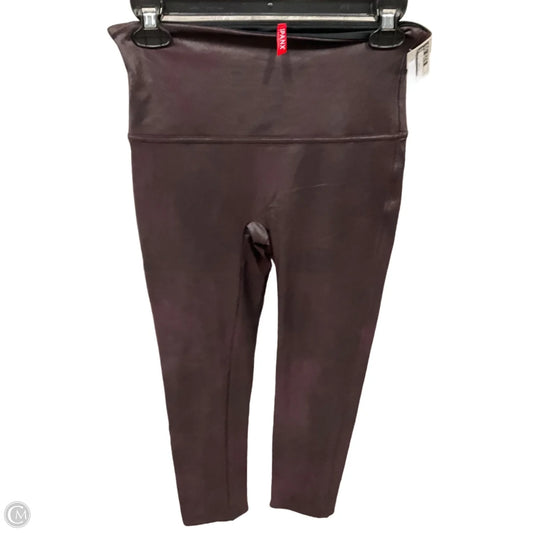 Athletic Leggings By Spanx In Purple, Size: L