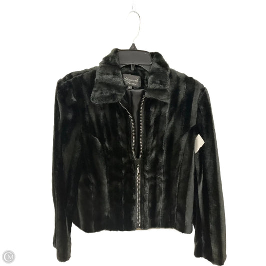 Jacket Faux Fur & Sherpa By Clothes Mentor In Black, Size: M