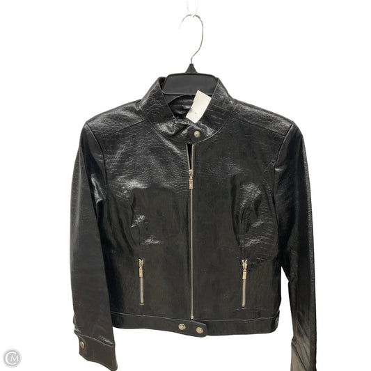 Jacket Leather By Pamela Mccoy In Black, Size: S