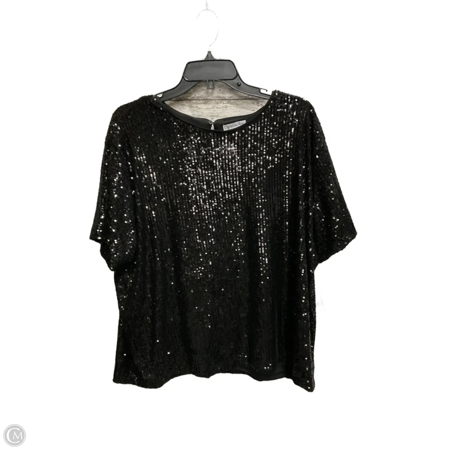 Top Short Sleeve Basic By Ophelia Roe In Black, Size: 2x