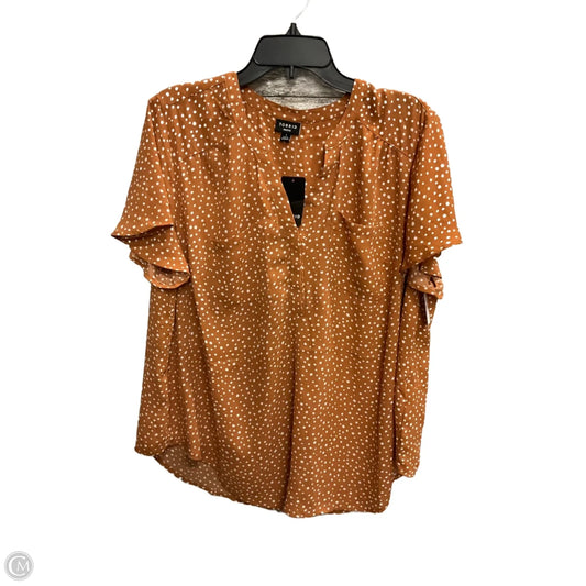 Top Short Sleeve By Torrid In Brown, Size: 1x