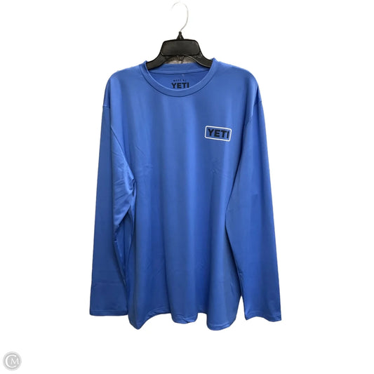 Athletic Top Long Sleeve Crewneck By Cmc In Blue, Size: Xxl